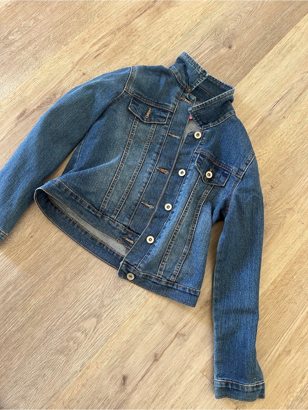 The Children's Place Blue Denim Kids' Jacket with Button Front